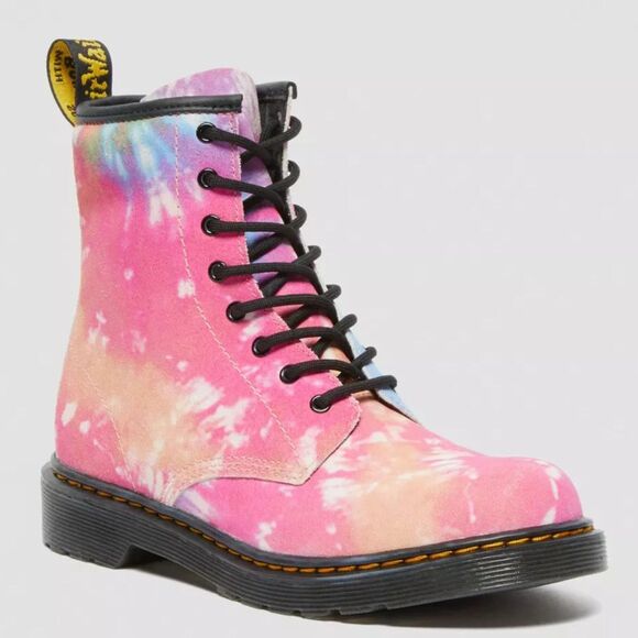Dr. Martens Kids 1460 Tie-Dye Leather Boot – Big Kid US 5M - Picture 4 of 6